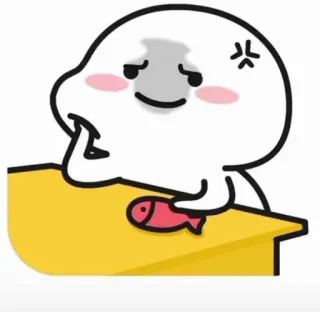 ☹️ ef273512 Desenho animado, Peixe, Raiva, Triste, Emoção whatsapp sticker