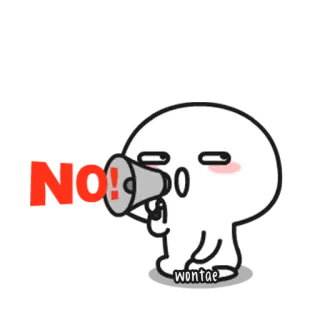 💬 57bdc905 wontae Kreskówka, Megafon, Alarm, Postać, Naklejka telegram sticker