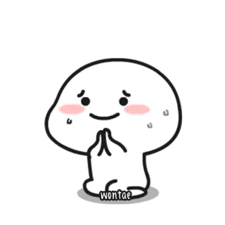 💬 77bfbd64 wontae Kreskówka, Postać, Słodkie, Wontae, Pozdrowienie telegram sticker