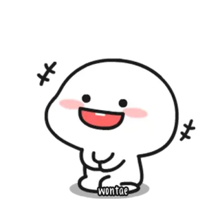 💬 7c592d28 wontae słodki, kreskówka, postać, blob, kawaii telegram sticker