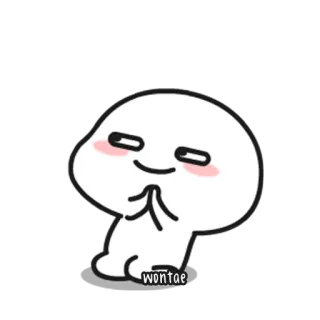 💬 c3e50e52 wontae Kreskówka, Postać, Uroczy, Kawaii, Naklejka, Meme telegram sticker