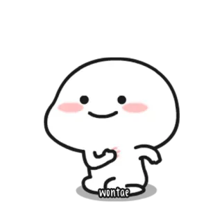 💬 d21b6f53 wontae Kreskówka, Słodkie, Postać telegram sticker