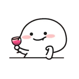 🍼 57c64021 귀여운, 만화, 마시는, 와인, 쾌활한, 이모티콘 telegram sticker
