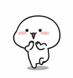 😆 58b73e1a cute, cartoon, character, blob, happy telegram sticker