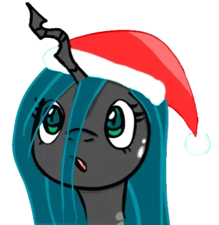 😯 51817312 Queen Chrysalis My Little Pony weihnachten, pony, cartoon, neujahr, queen chrysalis telegram sticker
