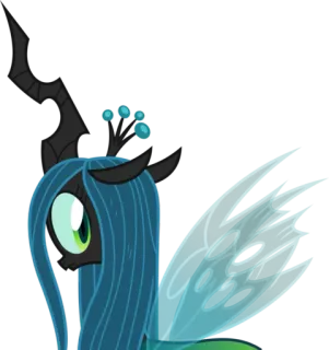 🙄 793e6b6b Queen Chrysalis My Little Pony Pony, Cartoon, Königin, Chrysalis, Bösewicht, MLP telegram sticker