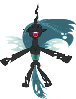 😆 7bb5728e Queen Chrysalis My Little Pony Queen Chrysalis, Pony, Bösewicht, Böse, My Little Pony, Cartoon telegram sticker