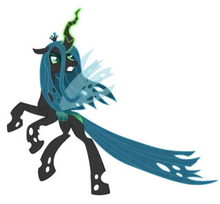 😠 7d3d1acb Queen Chrysalis My Little Pony: Friendship Is Magic My Little Pony, Queen Chrysalis, Cartoon, Bösewicht, Wechselbalg telegram sticker