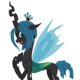 😈 7ddd6b08 Queen Chrysalis My Little Pony: Friendship Is Magic Königin Chrysalis, MLP, My Little Pony, Bösewicht, Changeling, Cartoon telegram sticker