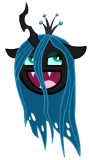 😄 85877480 Queen Chrysalis My Little Pony Cartoon, Königin, Chrysalis, MLP, Bösewicht telegram sticker