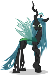 😕 a98a33cd Queen Chrysalis My Little Pony Cartoon, Pony, Bösewicht, Königin, Chrysalis telegram sticker