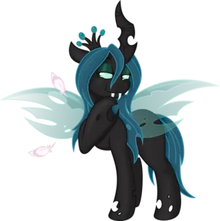 😈 0c6288d1 Queen Chrysalis My Little Pony Queen Chrysalis, My Little Pony, kartun, poni, monster, penjahat telegram sticker