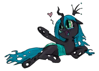😢 2e1ddeee Queen Chrysalis My Little Pony: Friendship Is Magic My Little Pony, Ratu Chrysalis, Poni, Kartun, Fanart telegram sticker