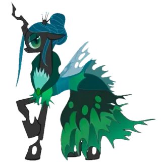😏 3a97932d Queen Chrysalis My Little Pony ratu, chrysalis, mlp, kuda poni, penjahat, changeling telegram sticker