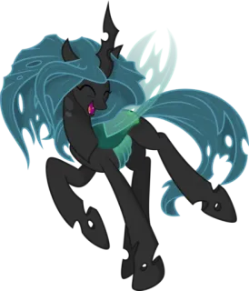 😝 659c4854 Queen Chrysalis My Little Pony My Little Pony, Ratu Chrysalis, kartun, animasi, poni, penjahat telegram sticker