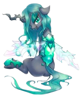 😏 6c6363c5 Queen Chrysalis My Little Pony Queen Chrysalis, My Little Pony, Changeling, Fanart, Kartun, Fantasi telegram sticker