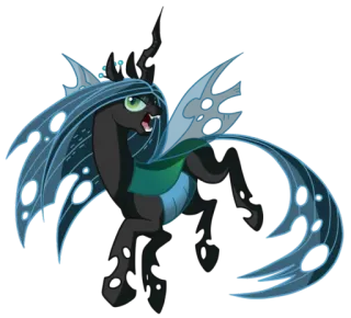 😈 6c7f09ad Queen Chrysalis My Little Pony mlp, ratu chrysalis, penjahat, monster, kartun telegram sticker