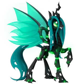 😊 6ec02316 Queen Chrysalis My Little Pony Queen Chrysalis, My Little Pony, penjahat, kuda poni, karakter telegram sticker