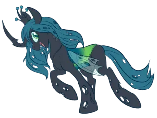 😈 7e5b9ded Queen Chrysalis My Little Pony Kartun, Poni, Ratu, Chrysalis, Jahat, Monster, Penjahat telegram sticker