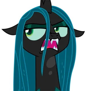 😡 8c53e5b8 Queen Chrysalis My Little Pony Queen Chrysalis, MLP, My Little Pony, penjahat, changeling, kartun telegram sticker