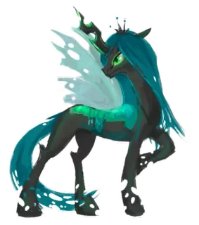 😏 9efd204a Queen Chrysalis My Little Pony poni, ratu, kepompong, kartun, kuda jantan, kuda betina, persahabatan, sihir telegram sticker