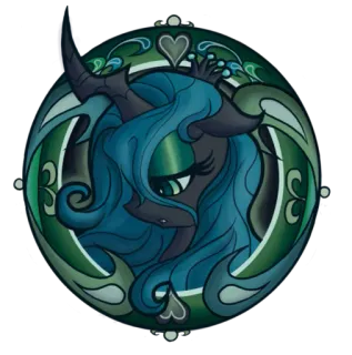😔 ab4254f9 Queen Chrysalis My Little Pony My Little Pony, Queen Chrysalis, kartun, poni, karakter, fantasi telegram sticker