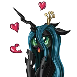 😍 ba1ef387 Queen Chrysalis My Little Pony ratu, kepompong, mlp, my little pony, kartun, karakter, monster telegram sticker