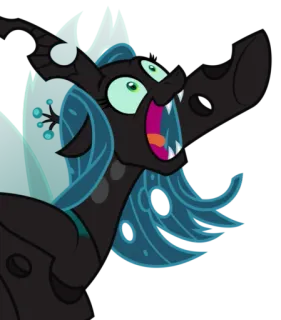 😆 c057d43a Queen Chrysalis My Little Pony Ratu Chrysalis, MLP, My Little Pony, Penjahat, Kartun, Poni telegram sticker