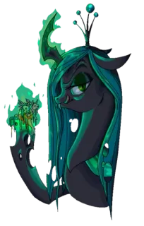 😋 c2107311 Queen Chrysalis My Little Pony Poni, Ratu Chrysalis, My Little Pony, Changeling, Kartun telegram sticker
