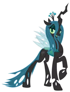 😏 cf5ed990 Queen Chrysalis My Little Pony Queen Chrysalis, My Little Pony, penjahat, Changeling, kuda poni, kartun telegram sticker