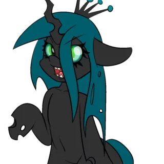 😡 f7195507 Queen Chrysalis My Little Pony Kartun, Poni, Penjahat, Chrysalis, Ratu, Monster telegram sticker