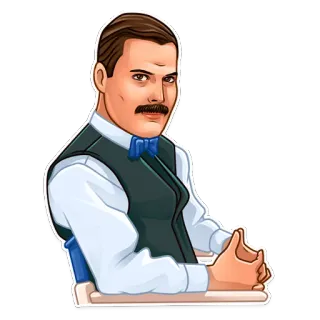 😐 4cca21b9 Freddie Mercury Freddie Mercury, singer, Queen, musician, celebrity telegram sticker