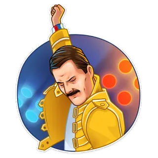 Freddie Mercury telegram stickers