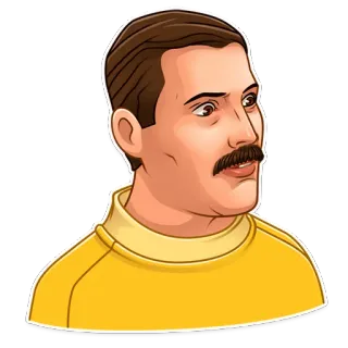 😨 b813f2f8 Freddie Mercury freddie mercury, singer, queen, mustache, musician, rock telegram sticker