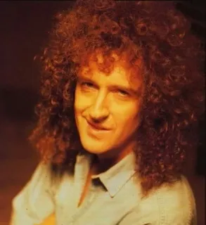 😏 d618bbef Brian May Musiker, Gitarrist, Rock, Locken, Königin telegram sticker