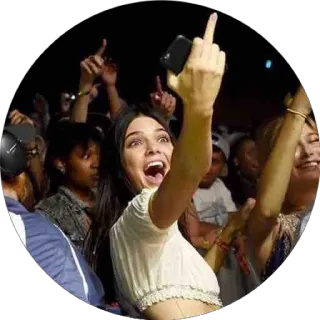 🖕 4a1afbbb средний палец, оскорбительный, жест, неуважительный, показывать фак, грубый, люди telegram sticker