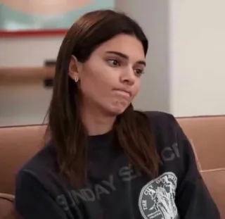 😬 804fff6e SUNDAY SERVICE кендалл дженнер, sunday service, знаменитость, свитер, женщина telegram sticker