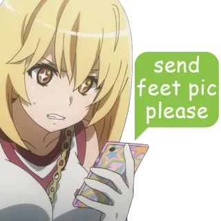 🦶 4318beae send feet pic please 动漫, 女孩, 手机, 脚, 请求 telegram sticker