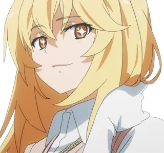 😏 4c60e5bb 动漫, 女孩, 金发, 角色 telegram sticker