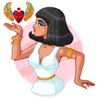 😘 e3c26296 Cleopatra Cleopatra, Egypt, Egyptian, Queen, Wings, Heart telegram sticker