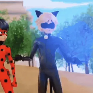 🐾 d0275702 Chat Noir Miraculous: Tales of Ladybug & Cat Noir Chat Noir, Miraculous Ladybug, Desenho animado, Anime whatsapp sticker