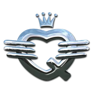 🏎 44e11faa 心, 皇冠, 银色, 徽章, 标志, 设计 telegram sticker