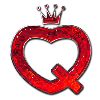 ❤ 759dd1f1 女王, 心, 皇冠, 爱, 红色, 符号, 皇室 telegram sticker