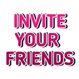 😁 1b77eb82 INVITE YOUR FRIENDS invite, friends, social, friendship, celebration, event, invitation whatsapp sticker