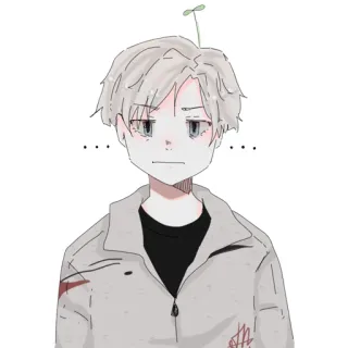 🙁 ee137654 ... anime, character, boy, artwork, illustration telegram sticker