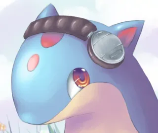 🎶 25eb729f Dibujo animado, Pegatina, Azul, Animal, Anime telegram sticker