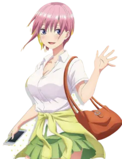 😁 48597900 Ichika Nakano The Quintessential Quintuplets Anime, Meisje, Personage, The Quintessential Quintuplets, Ichika Nakano telegram sticker