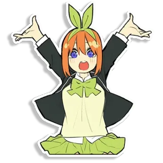 😁 81df7ddc Anime, Personage, Schattig, Illustratie, Vrouwelijk, Cartoon telegram sticker