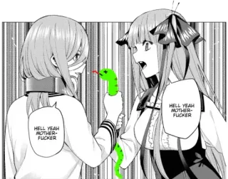 💪 0990ecd3 HELL YEAH MOTHER-FUCKER 动漫, 卡通, 冒犯, 表情包, 搞笑, 蛇 telegram sticker