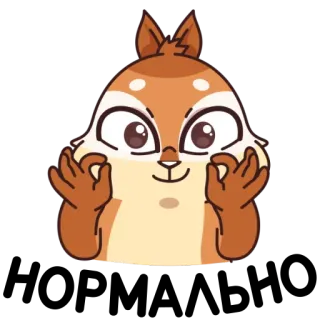 👌 4cc67464 リス, 可愛い, 動物, OK, 同意, 承認, ジェスチャー telegram sticker